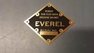 Everel Propeller Data Plate for Vintage Aircraft 1930s - 1950s Acid Etched Brass